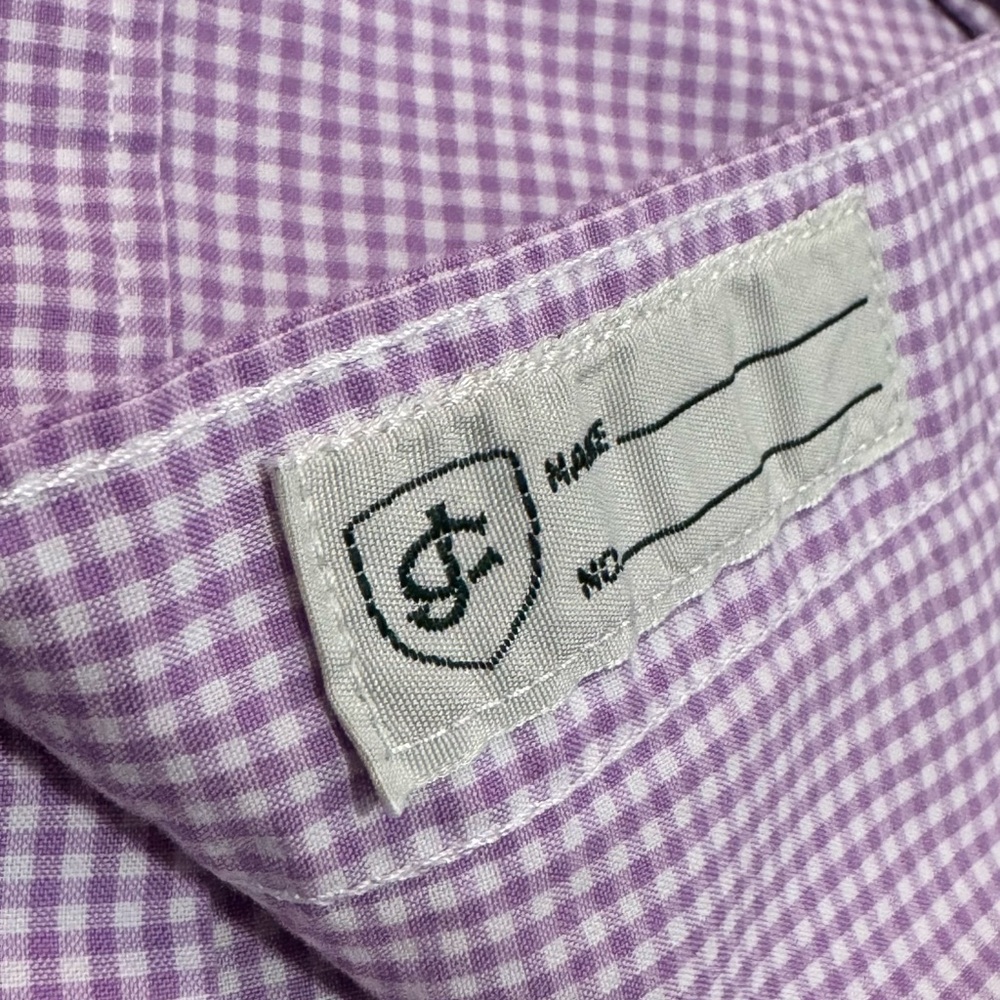 J.Crew Men’s 100’s 2-Ply Yarns Micro Gingham Shirt – Slim Untucked Fit, Size M - Picture 2 of 6